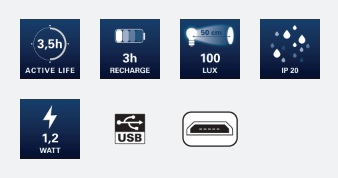 Berner LED kapesní svítilna 7+1